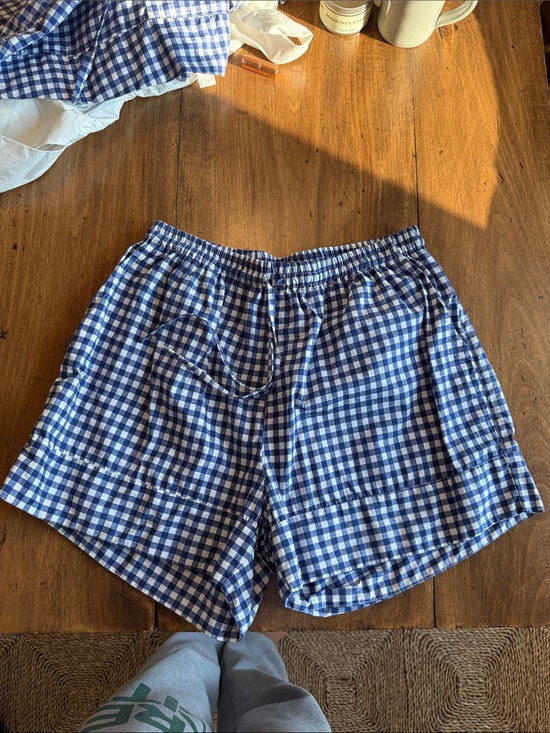 Piyama Pants - Piyama Blue Gingham Shorts